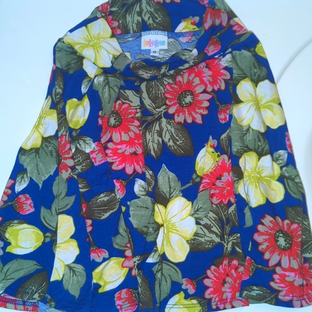 LulaRoe Floral Girl's Skirt Size 8